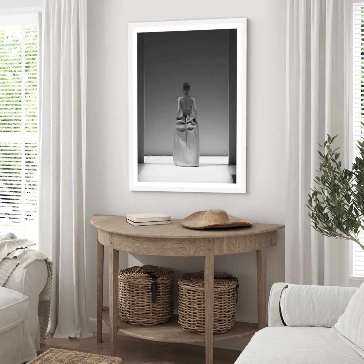 Póster en marco blanco - Sencillez refinada - 70x100 cm