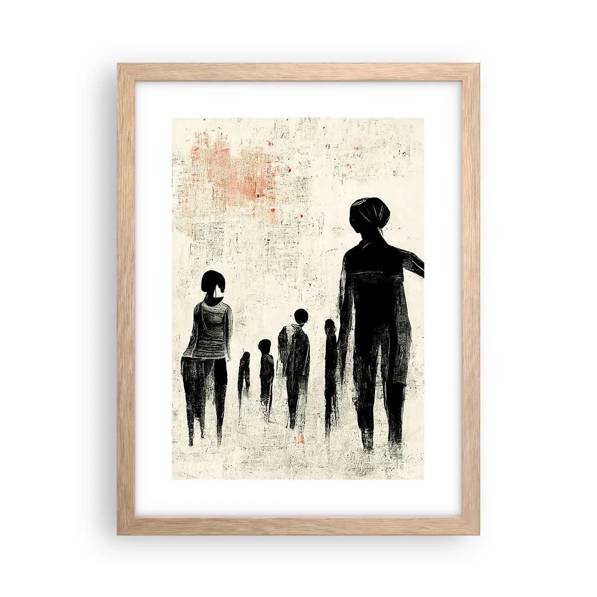 Póster en marco roble claro - Contra la soledad - 30x40 cm