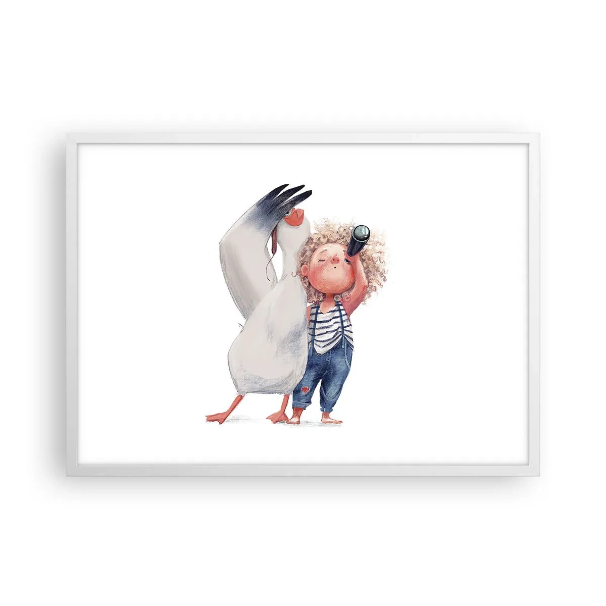 Póster en marco blanco - Un plan para un gran viaje - 70x50 cm