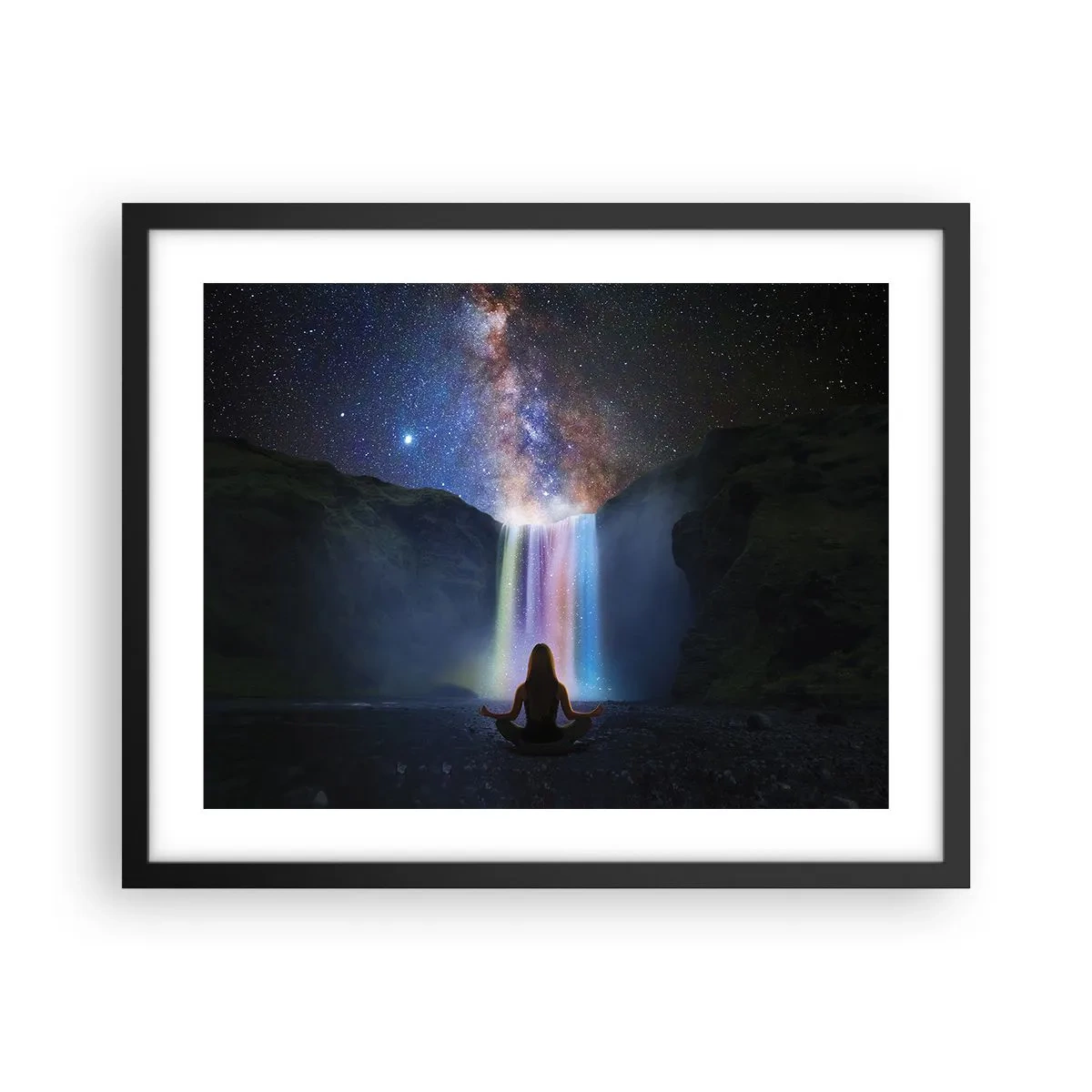 Póster en marco negro - Armonía absoluta - 50x40 cm