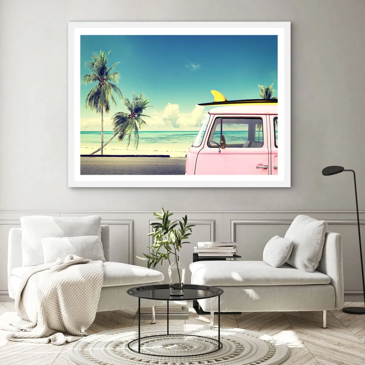 Póster en marco blanco - Comienzan las vacaciones - 40x30 cm