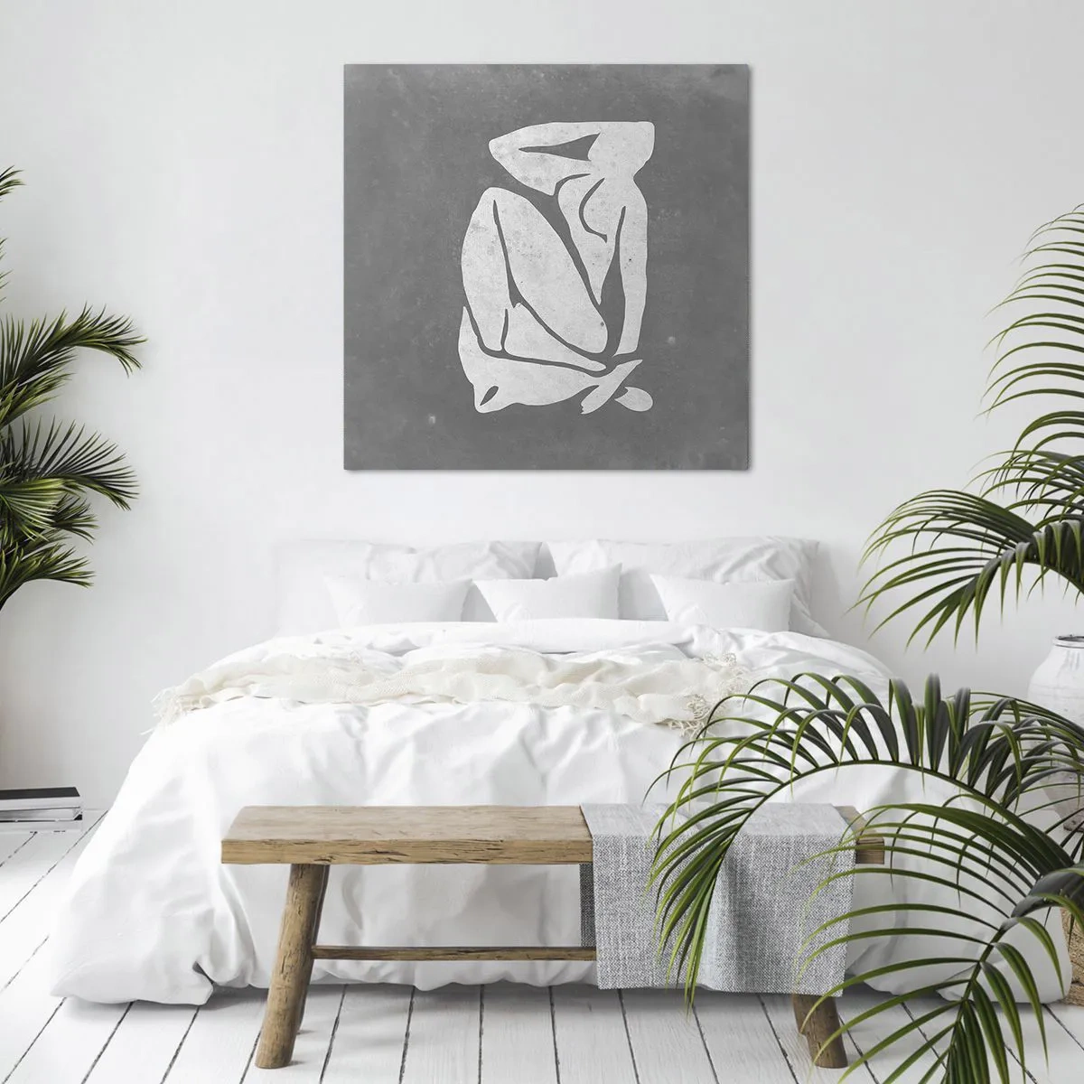 Cuadro sobre lienzo - Impresión de Imagen - En sus pensamientos - 70x70 cm