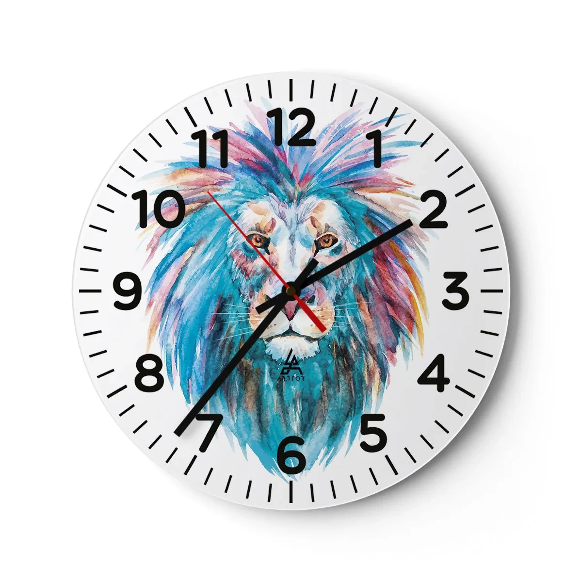 Reloj de pared - Reloj de vidrio - Aura electrizante - 40x40 cm
