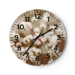 Reloj de pared - Reloj de vidrio - Un mullido colchón - 30x30 cm