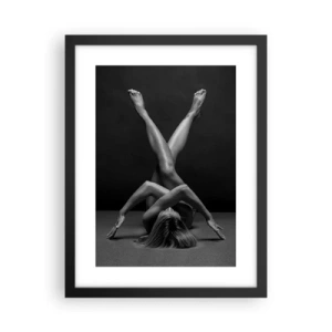 Póster en marco negro - Geometría al desnudo - 30x40 cm