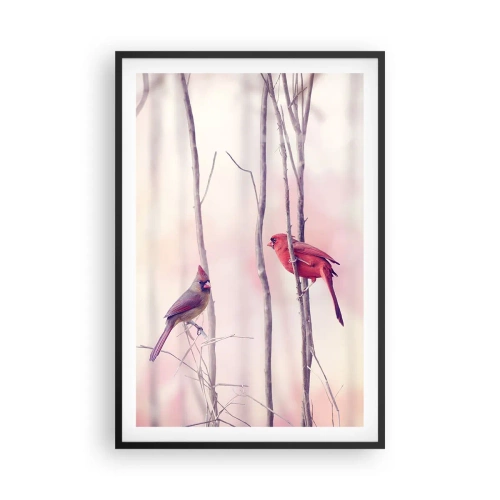 Póster en marco negro - Historia de un bosque rosa - 61x91 cm