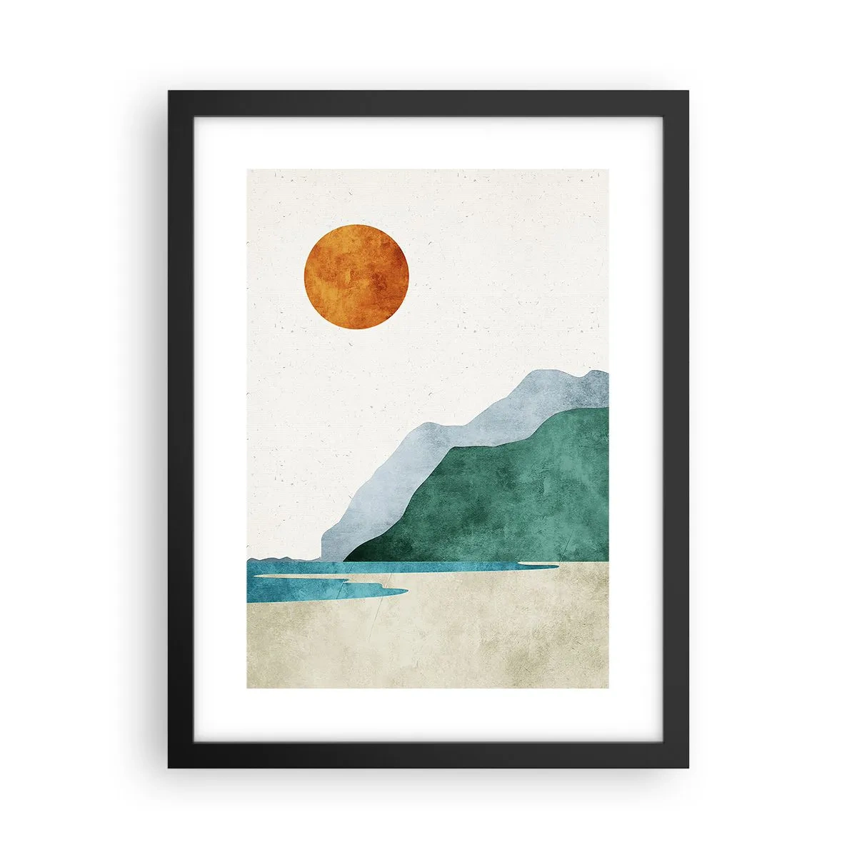 Póster en marco negro - Un paisaje como debe ser - 30x40 cm