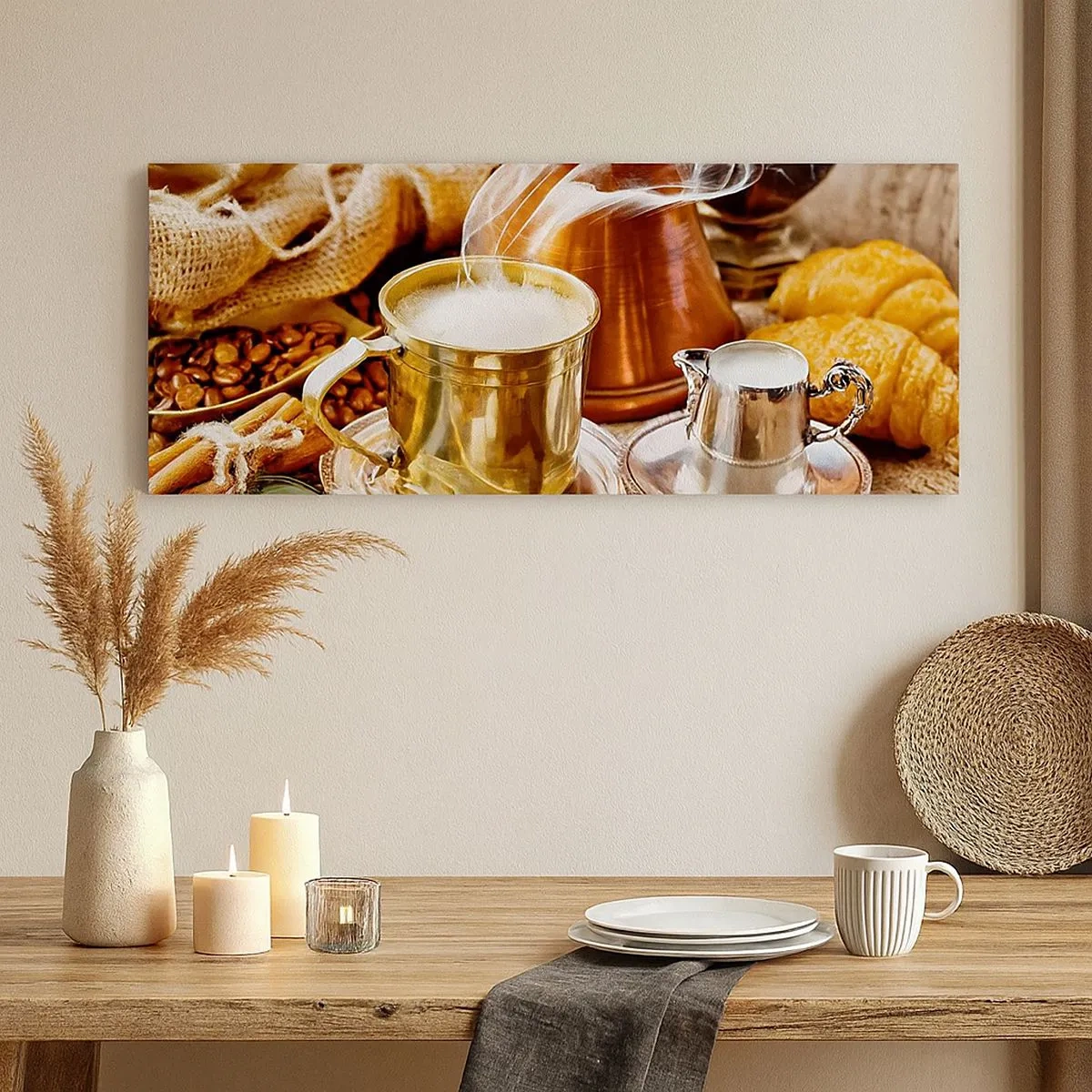 Cuadro sobre lienzo - Impresión de Imagen - Que tengas un buen día - 100x40 cm