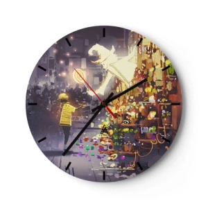 Reloj de pared - Reloj de vidrio - Los hechizos existen - 40x40 cm