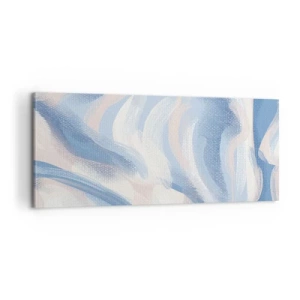 Cuadro sobre lienzo - Impresión de Imagen - Ondas azules - 100x40 cm