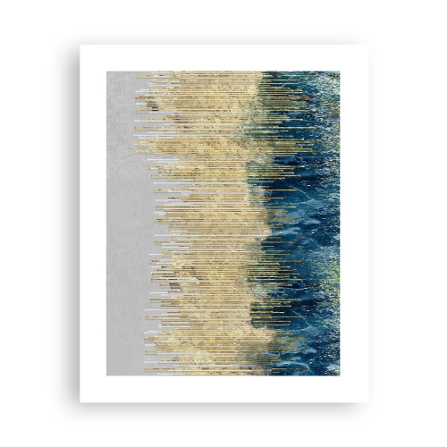 Póster - Frontera de líneas doradas - 40x50 cm