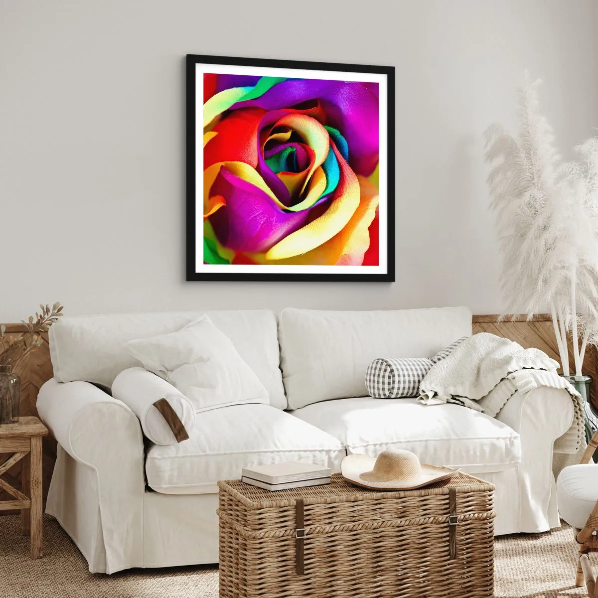 Póster en marco negro - Es imposible - 50x50 cm