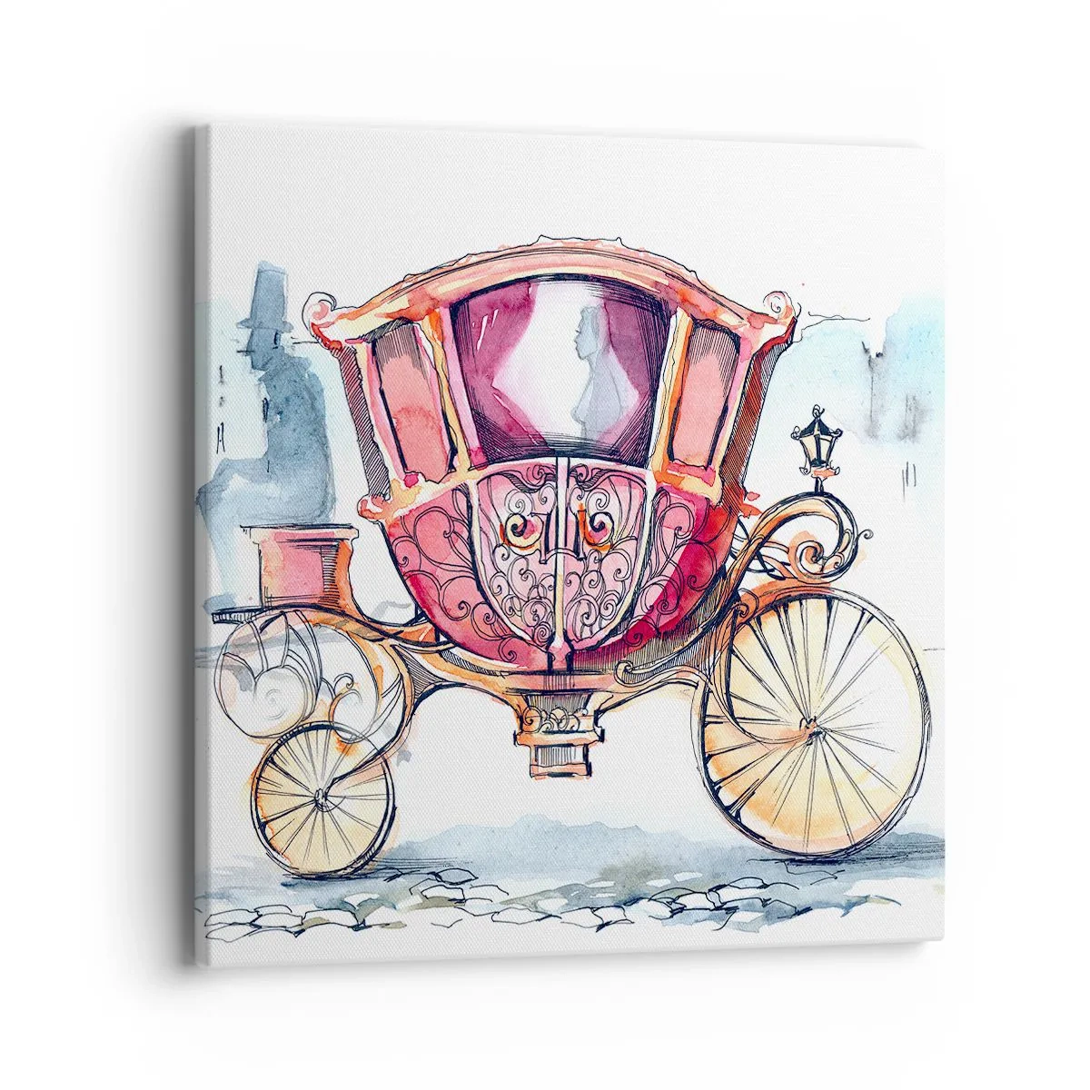 Cuadro sobre lienzo - Impresión de Imagen - ¿A la boda o al baile? - 40x40 cm