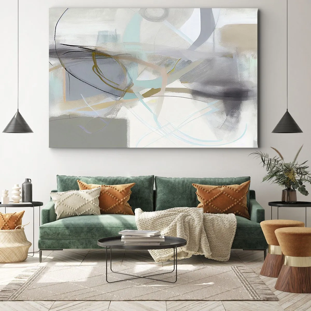 Cuadro sobre lienzo - Impresión de Imagen - Abstracción brumosa - 70x50 cm