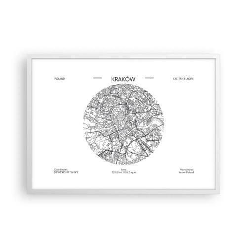 Póster en marco blanco - Anatomía de Cracovia - 70x50 cm