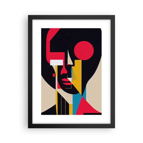 Póster en marco negro - Su mundo interior - 30x40 cm