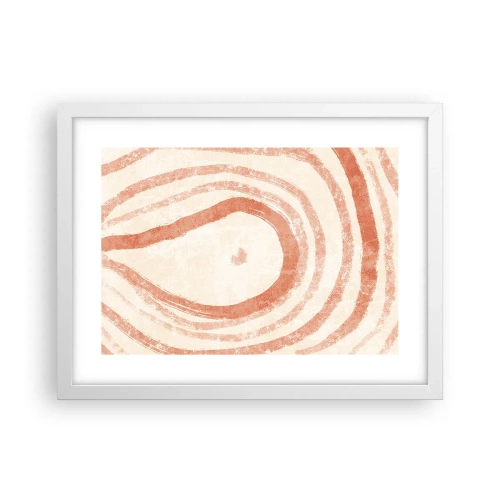 Póster en marco blanco - Círculos de coral - composición - 40x30 cm