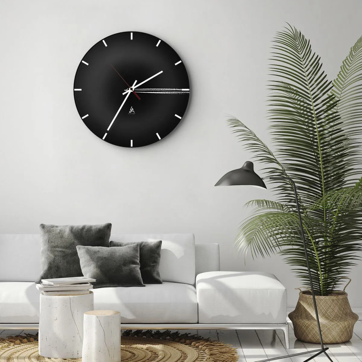 Reloj de pared - Reloj de vidrio - En otra dimensión - 30x30 cm