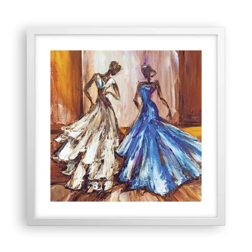 Póster en marco blanco - Un elegante dúo - 40x40 cm