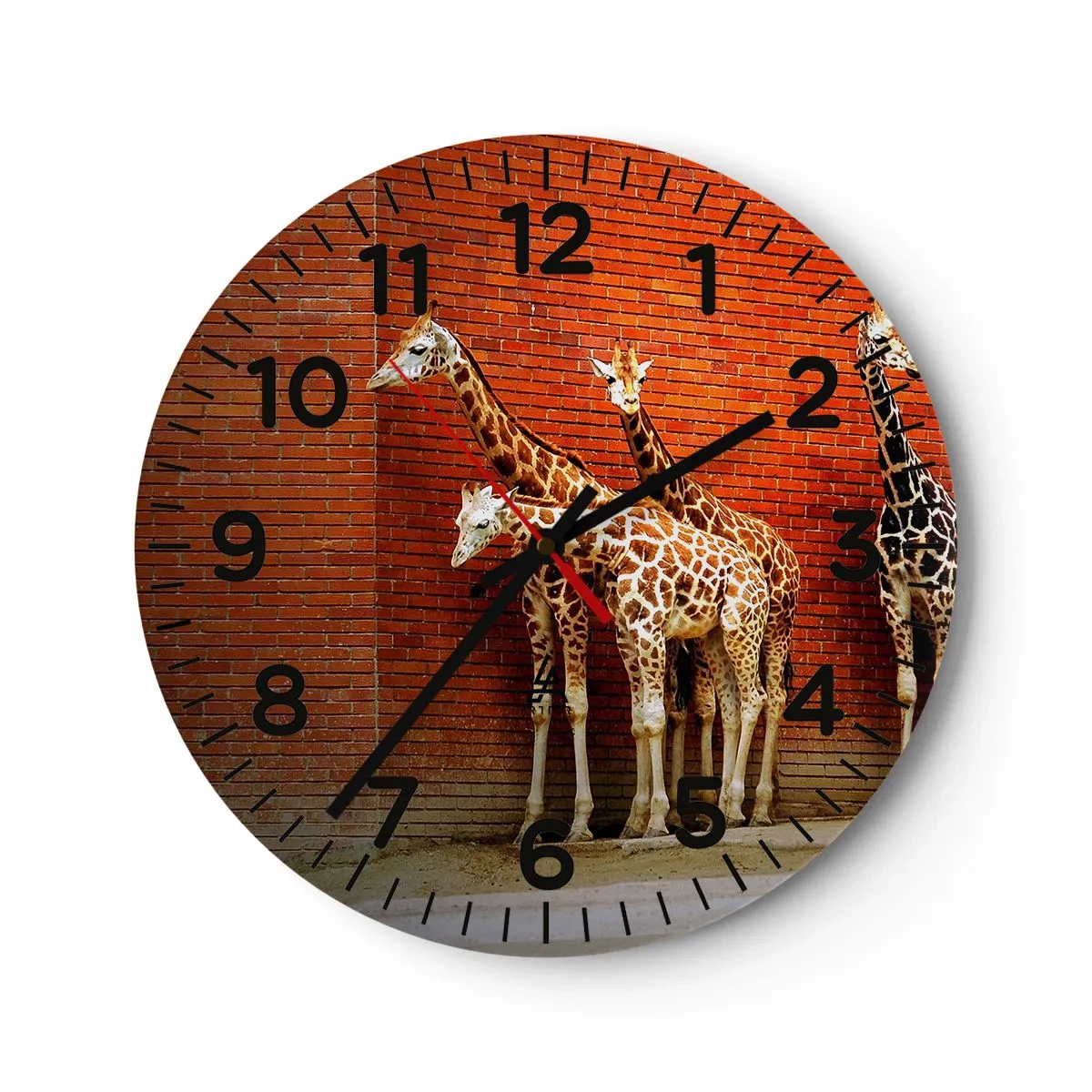 Reloj de pared - Reloj de vidrio - ¿Ves alguna acacia? - 30x30 cm