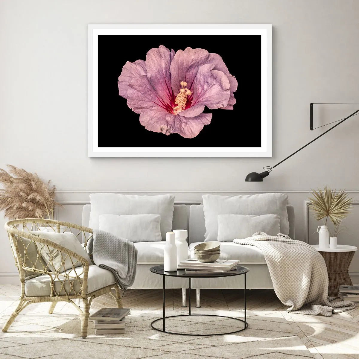 Póster en marco blanco - Directo al corazón - 70x50 cm