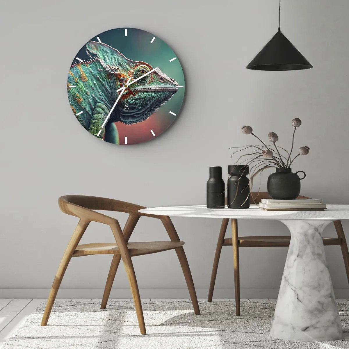Reloj de pared - Reloj de vidrio - ¿Puedes verme? No está bien... - 40x40 cm