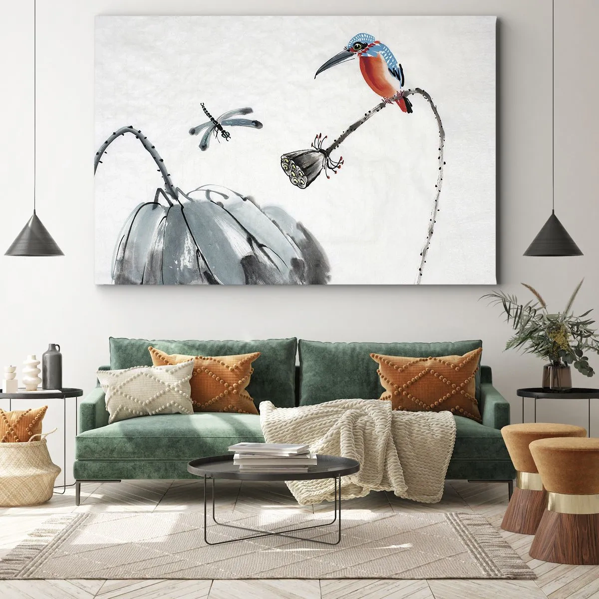 Cuadro sobre lienzo - Impresión de Imagen - La vida de la pradera - 70x50 cm