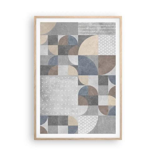 Póster en marco roble claro - Fantasía cerámica - 70x100 cm