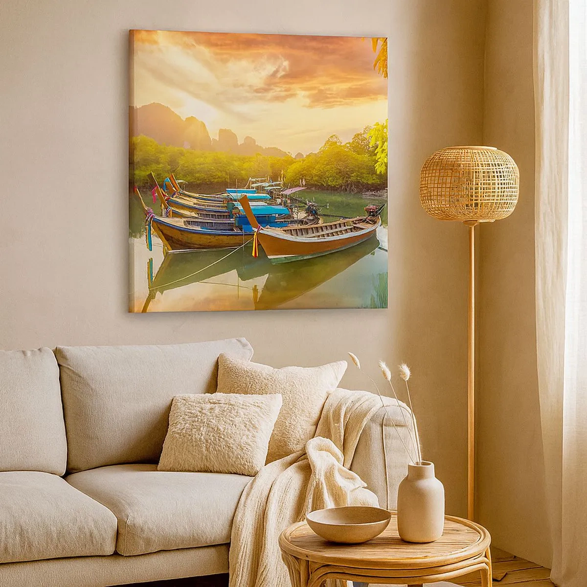 Cuadro sobre lienzo - Impresión de Imagen - Antes de un día ajetreado - 30x30 cm