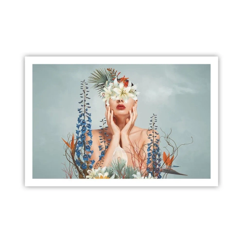Póster - Mujer-flor - 91x61 cm
