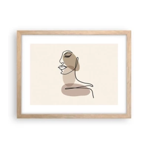 Póster en marco roble claro - Escucharse a sí misma - 40x30 cm