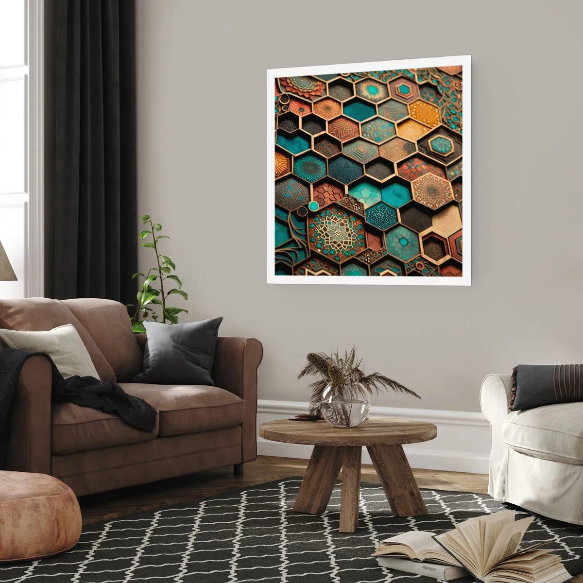 Póster - Ornamentos árabes - 50x50 cm