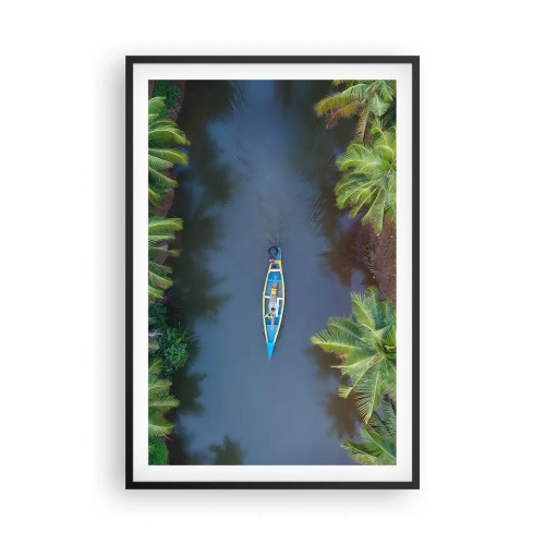 Póster en marco negro - En un sendero tropical - 61x91 cm