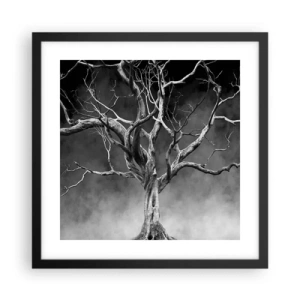 Póster en marco negro - Primordial y sagrado - 40x40 cm