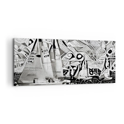 Cuadro sobre lienzo - Impresión de Imagen - Entre las olas - 100x40 cm
