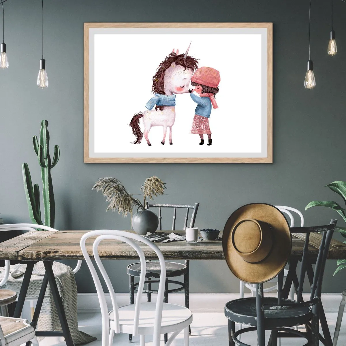 Póster en marco roble claro - Un cuento de invierno - 50x40 cm