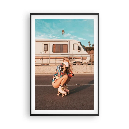 Póster en marco negro - ¡Sonrían, por favor! - 61x91 cm