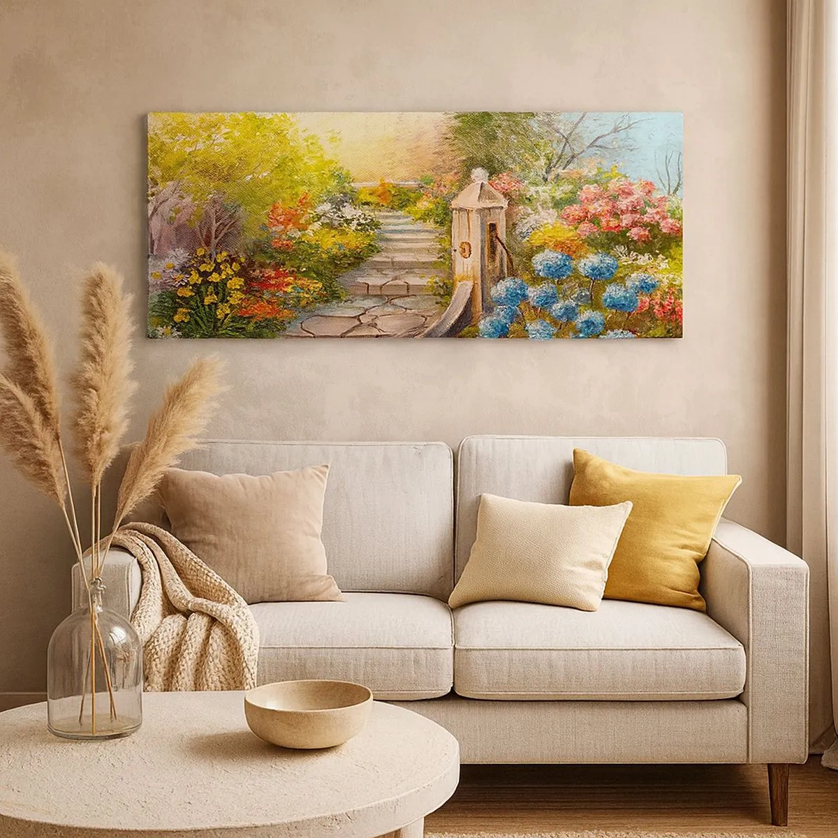 Cuadro sobre lienzo - Impresión de Imagen - En plena floración - 100x40 cm