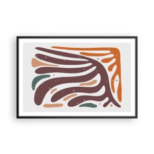 Póster en marco negro - Composición orgánica - 91x61 cm