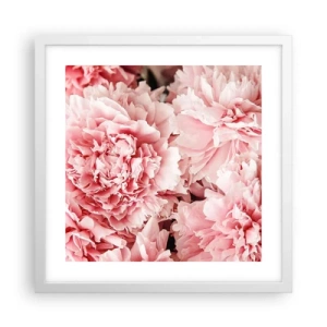 Póster en marco blanco - Sueño rosa - 40x40 cm