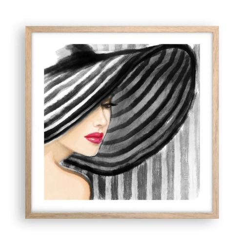 Póster en marco roble claro - ¿Dónde puedo encontrarte? - 50x50 cm