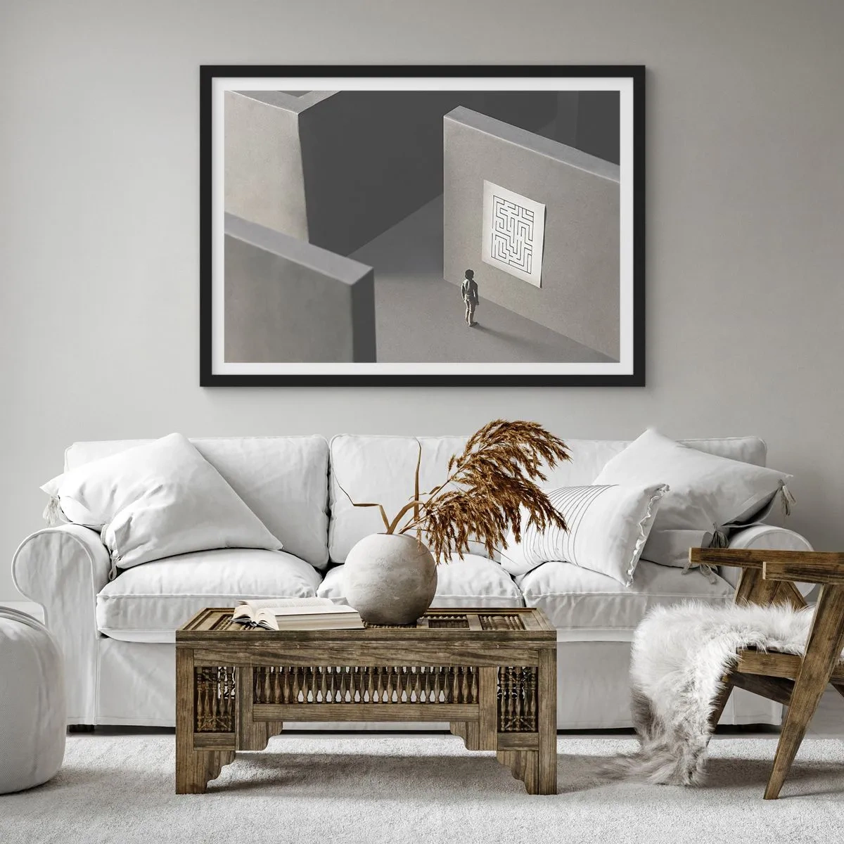 Póster en marco negro - ¿Pero dónde estoy? - 91x61 cm
