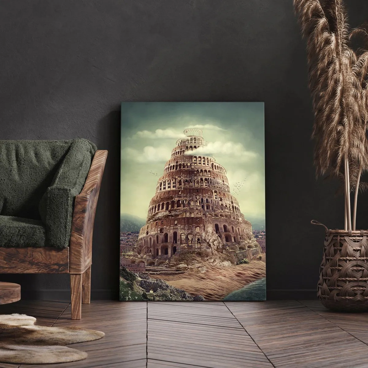 Cuadro sobre lienzo - Impresión de Imagen - La Torre de Babel - 55x100 cm