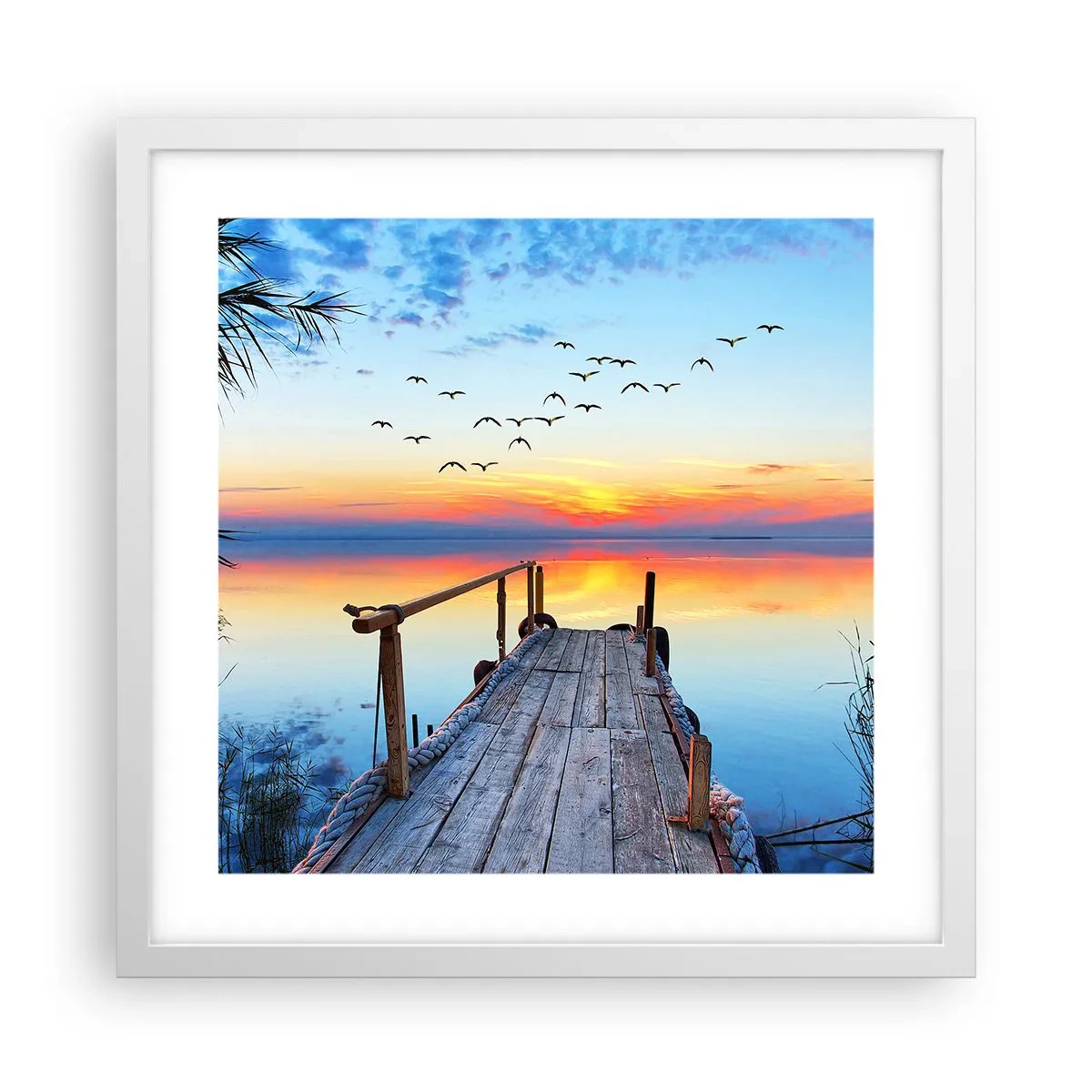 Póster en marco blanco - Es hora de volver... - 40x40 cm