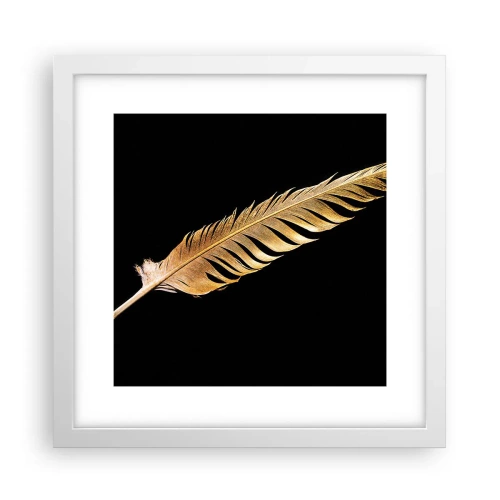 Póster en marco blanco - Pluma de alta calidad - 30x30 cm