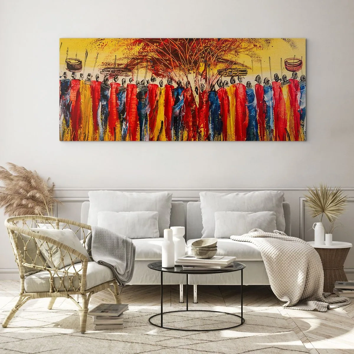 Cuadro sobre vidrio - Impresiones sobre Vidrio - Allí, allí, allí van - 100x40 cm