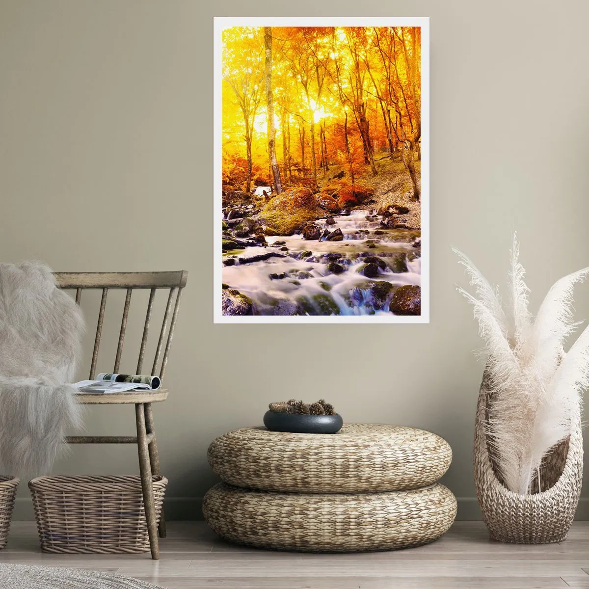 Póster - Piedras bañadas en oro y platino - 70x100 cm