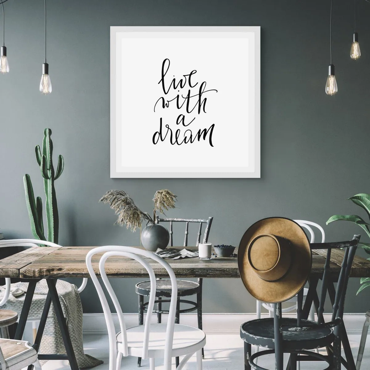 Póster en marco blanco - Por supuesto - 40x40 cm