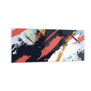 Cuadro sobre vidrio - Impresiones sobre Vidrio - Composición dinámica - 100x40 cm