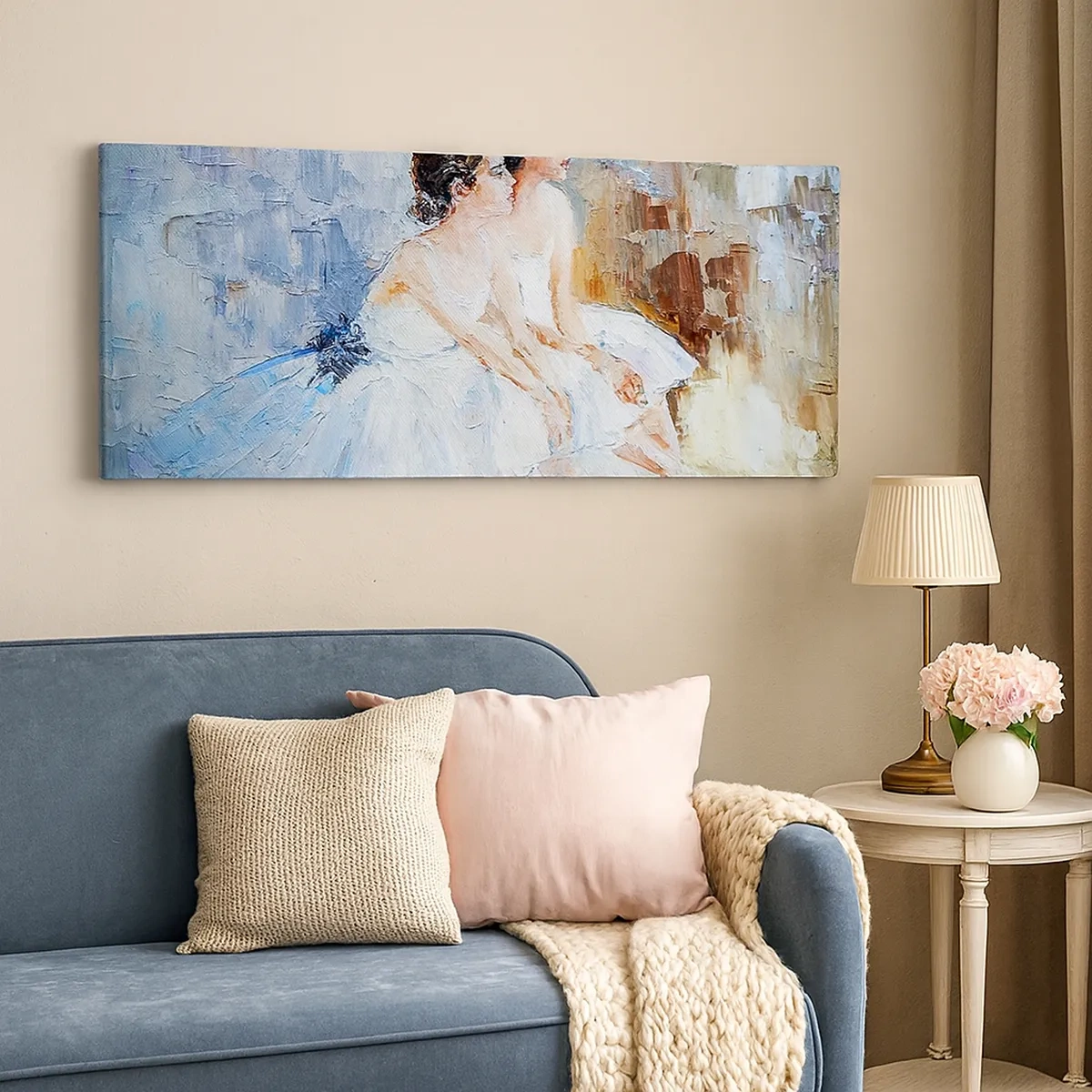 Cuadro sobre lienzo - Impresión de Imagen - Cisnes jóvenes descansando - 30x30 cm